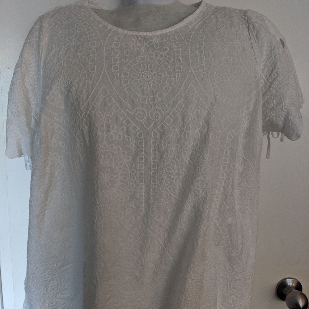 White embroidered blouse